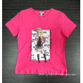 Ladies' T-Shirt with Heat Transfer Printing